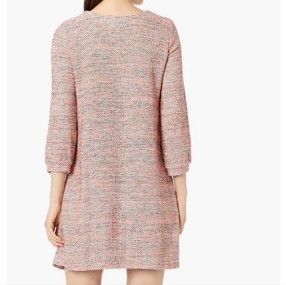 Maternal America Women's Maternity Bouclé Shift Dress size Medium Pink/Gray - Picture 3 of 6